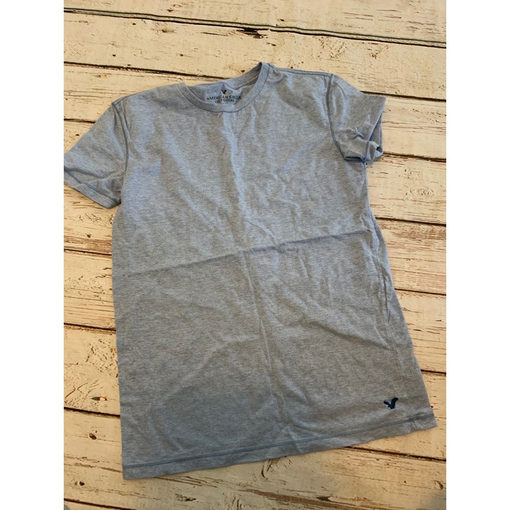 American Eagle Outfitters Mens Small Classic Fit Heather Light Blue T-Shirt Tee